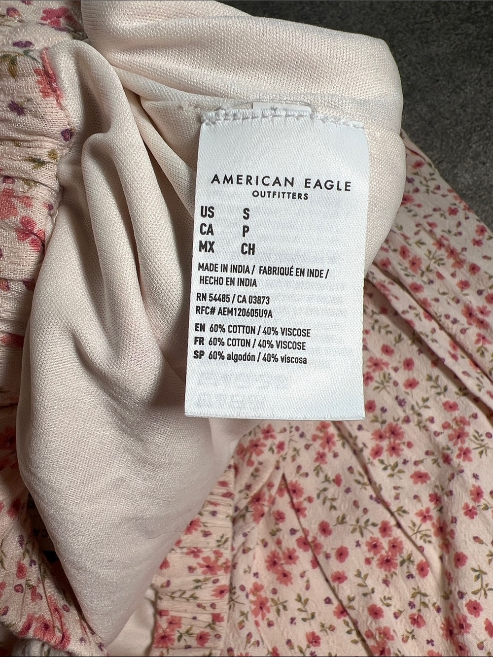 American Eagle Outfitters Pink Floral Tiered Maxi Skirt size small - Picture 5 of 5